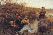 Frederick Walker,ARA,RWS The Vagrants oil on canvas